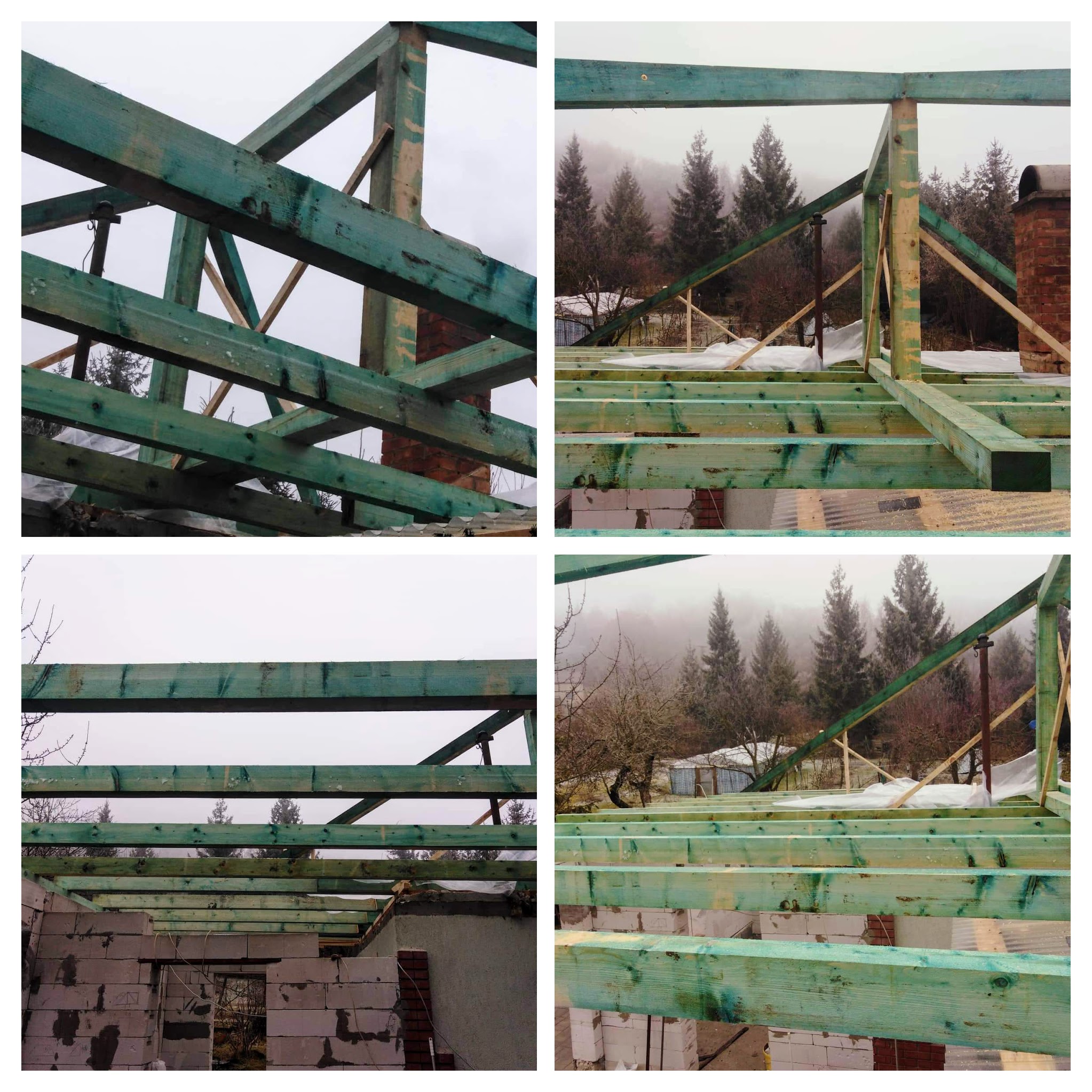 Tetőszerkezet építése